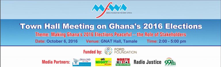 Promoting Peaceful Elections in Ghana: MFWA Holds Town Hall Meeting with Stakeholders in Tamale