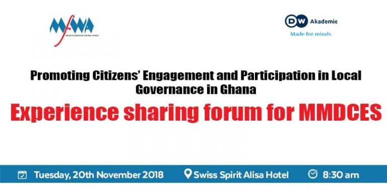 Promoting Citizens’ Engagement in Local Governance in Ghana – MFWA Convenes MMDCEs Experience-Sharing Forum