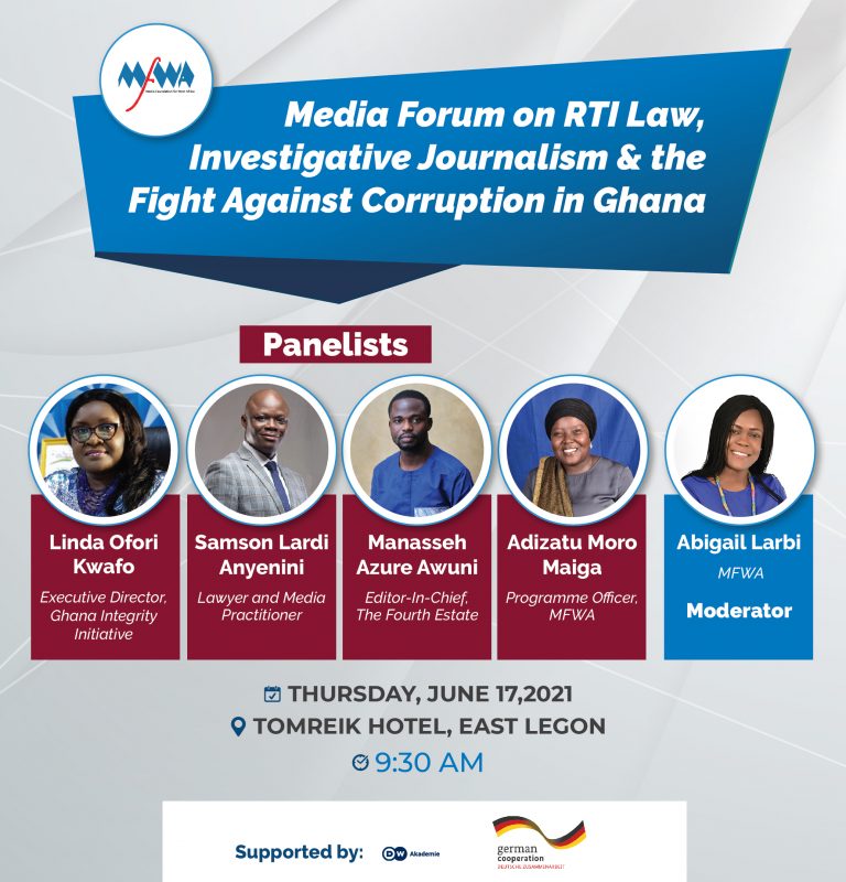 Upcoming: Media forum on RTI law, investigative journalism and the fight against corruption in Ghana