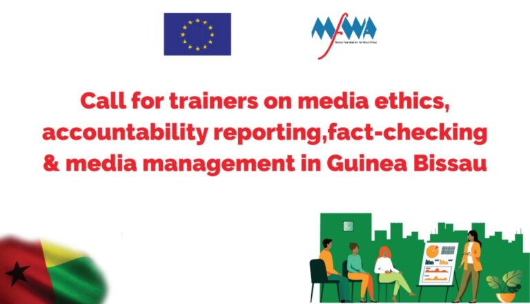 Call for trainers on media ethics, accountability reporting, fact-checking and media management in Guinea Bissau