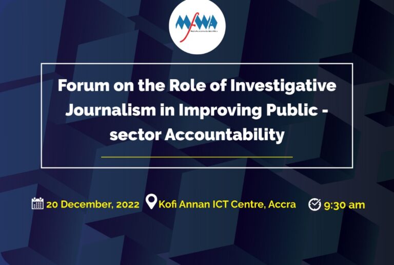 MFWA hosts forum on investigative journalism and public sector accountability in Ghana