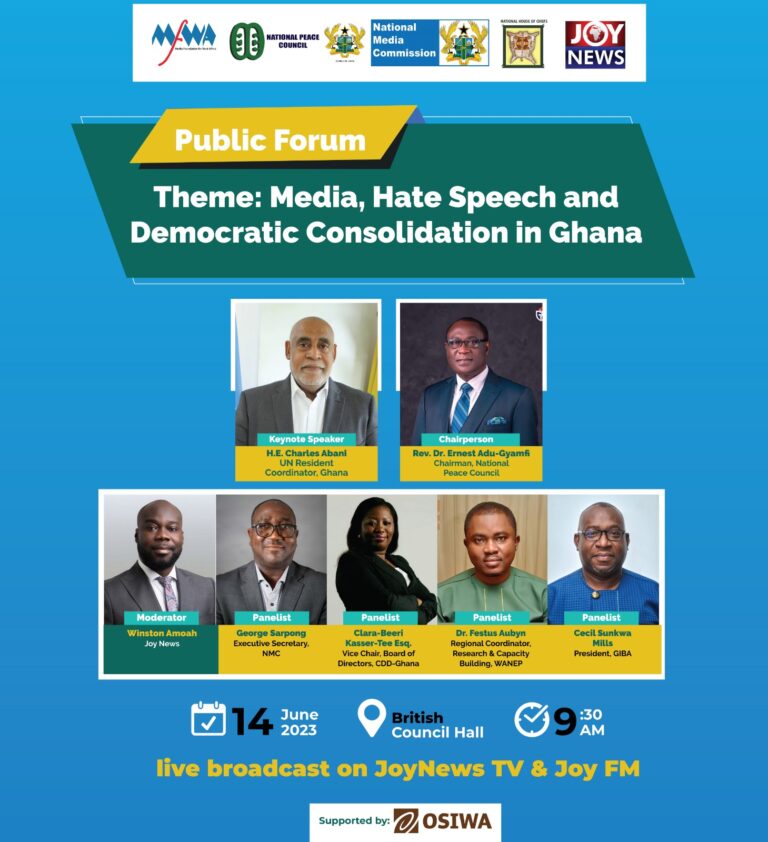 Ghana: MFWA partners National Peace Council, others to host forum on hate speech and democratic consolidation